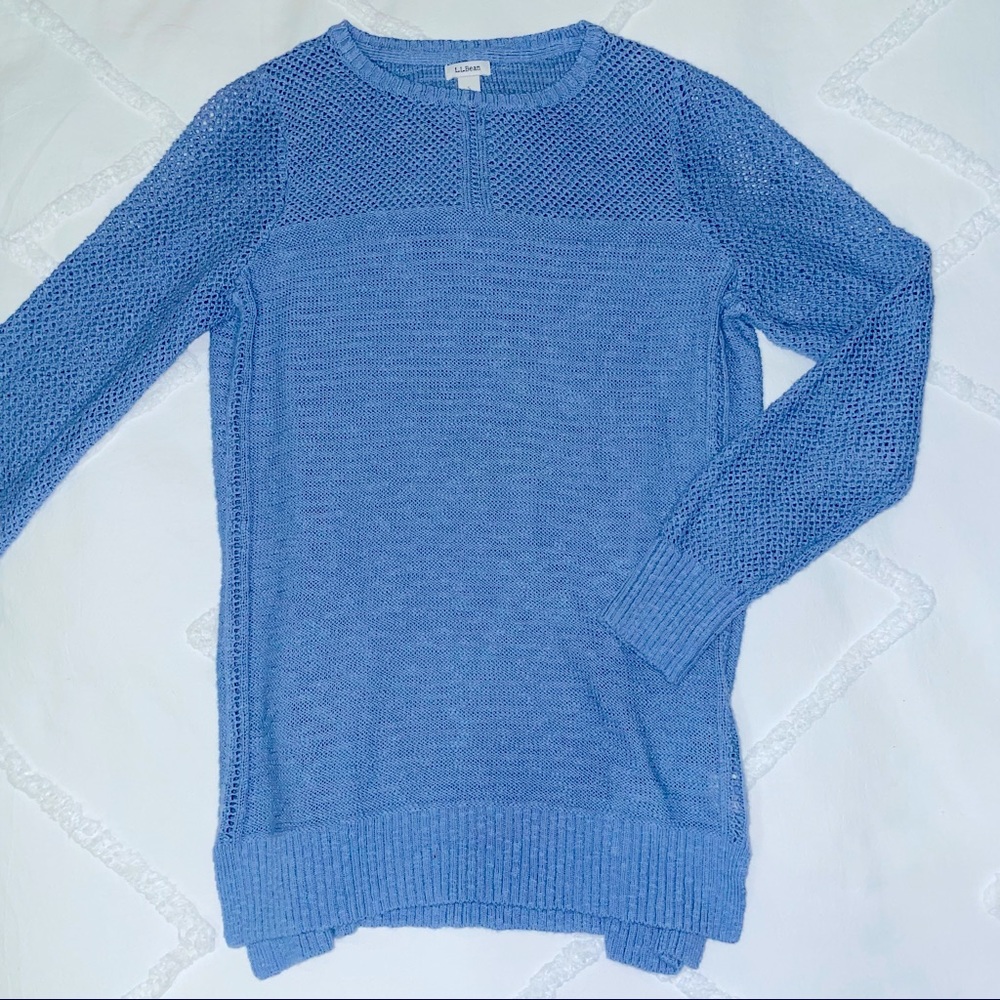 L.L. Bean Knit Blue Sweater Size Small